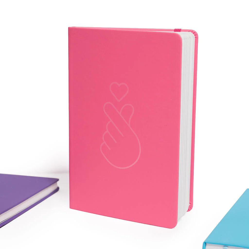 Notebook Pink Finger Heart Korean Wave NMA - Branded Ideas - Image 2