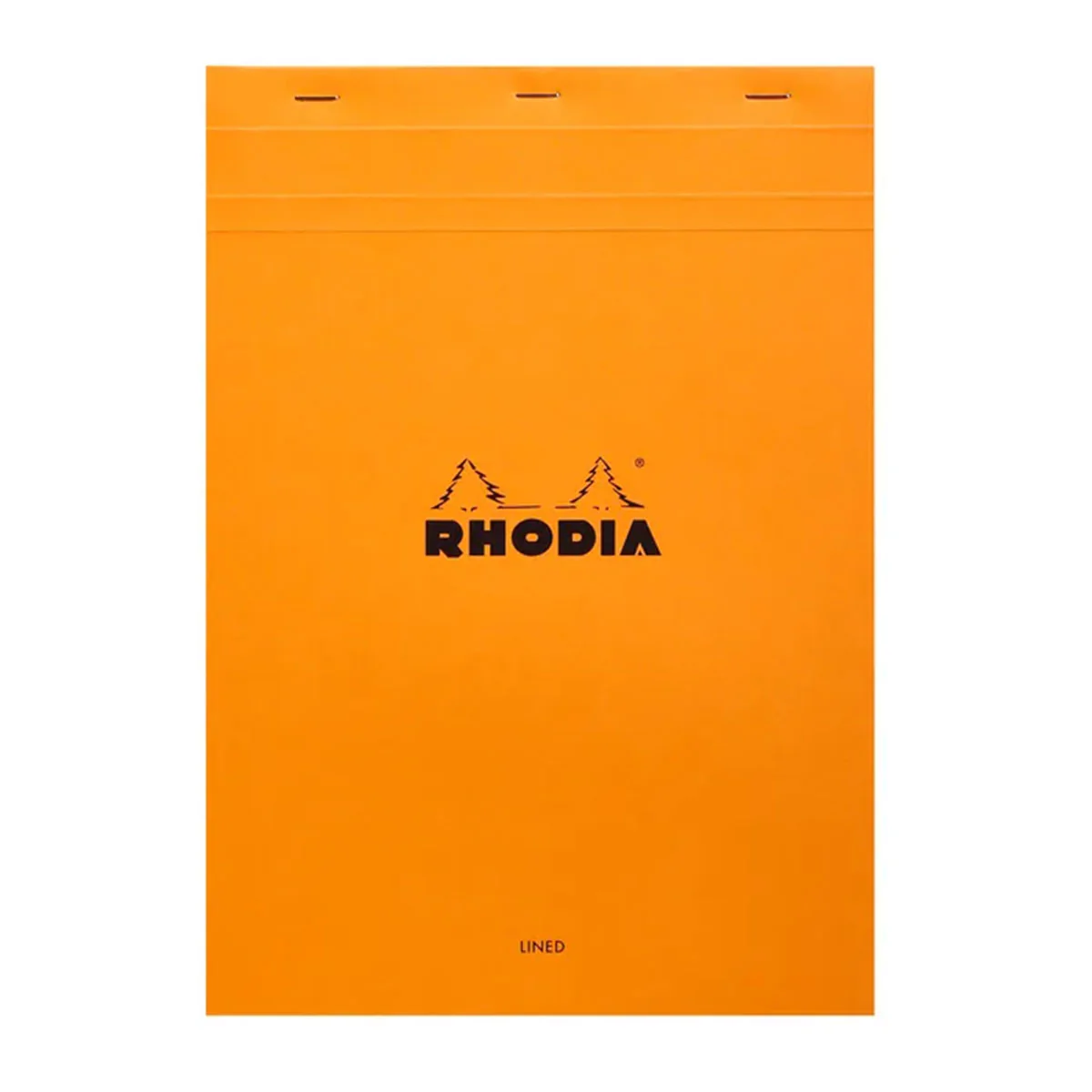 Notepad A4 Ruled Orange Top Stapled Rhodia - Paperie
