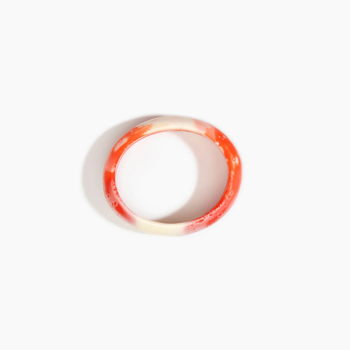Oval Bangle Medium Strawberry Narrow Fit - Dinosaur Designs - Image 2