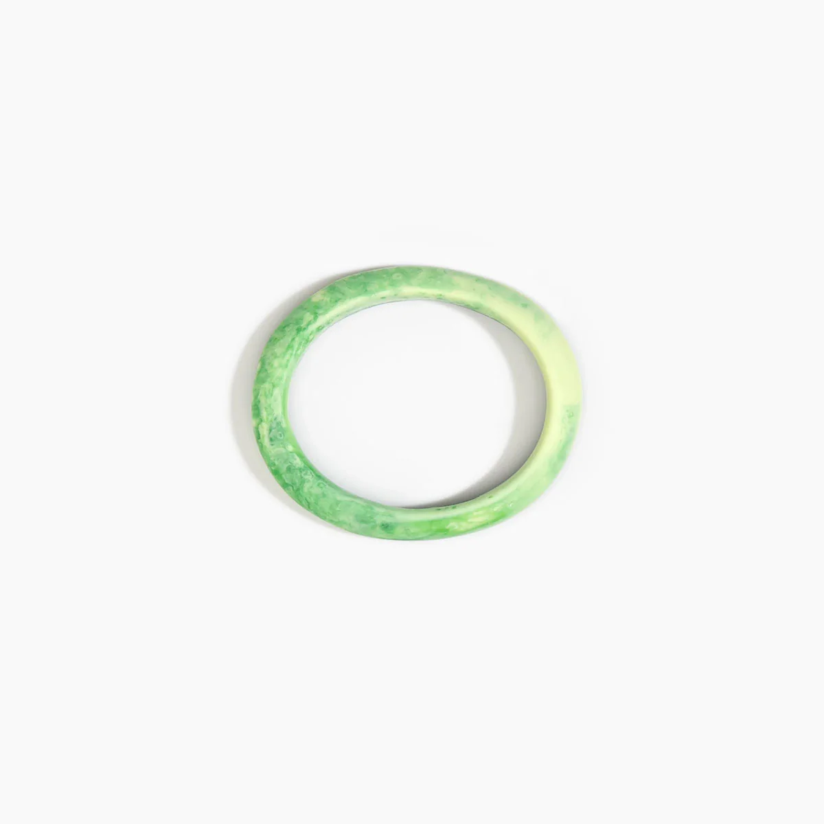 Oval Bangle Small Grass Narrow Fit - Dinosaur Designs - Image 2