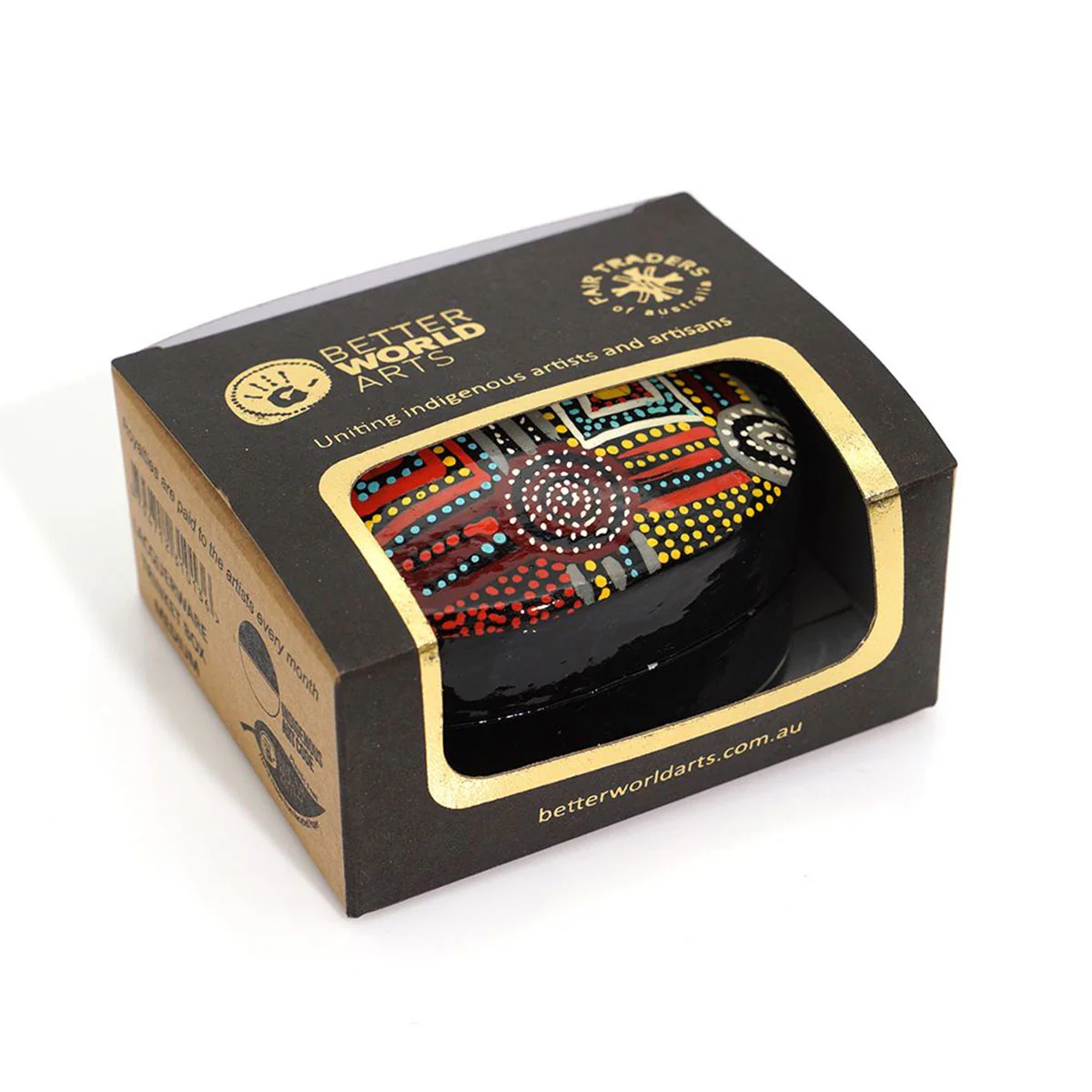Painted Box Medium Mary Napangardi Brown MAB665
