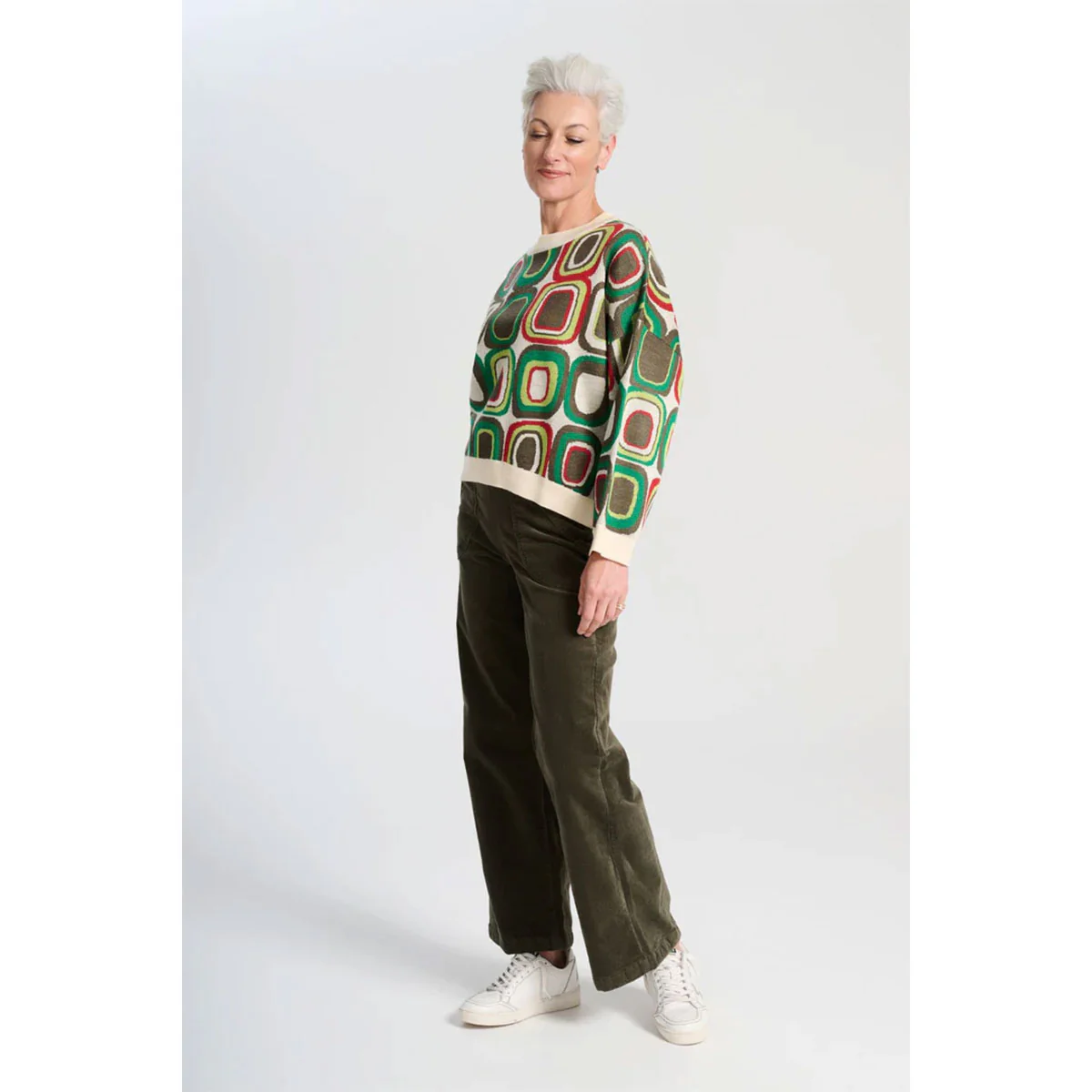 Pants Long Peggy Paris Khaki Soft Velvet - Olga De Polga - Image 2