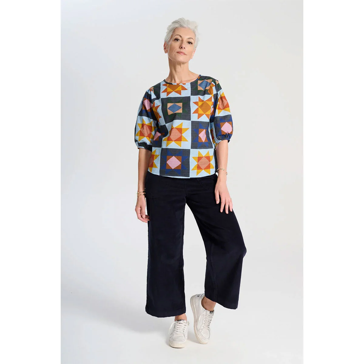 Pants Peggy Lou Navy Velvet Corduroy - Olga De Polga - Image 2