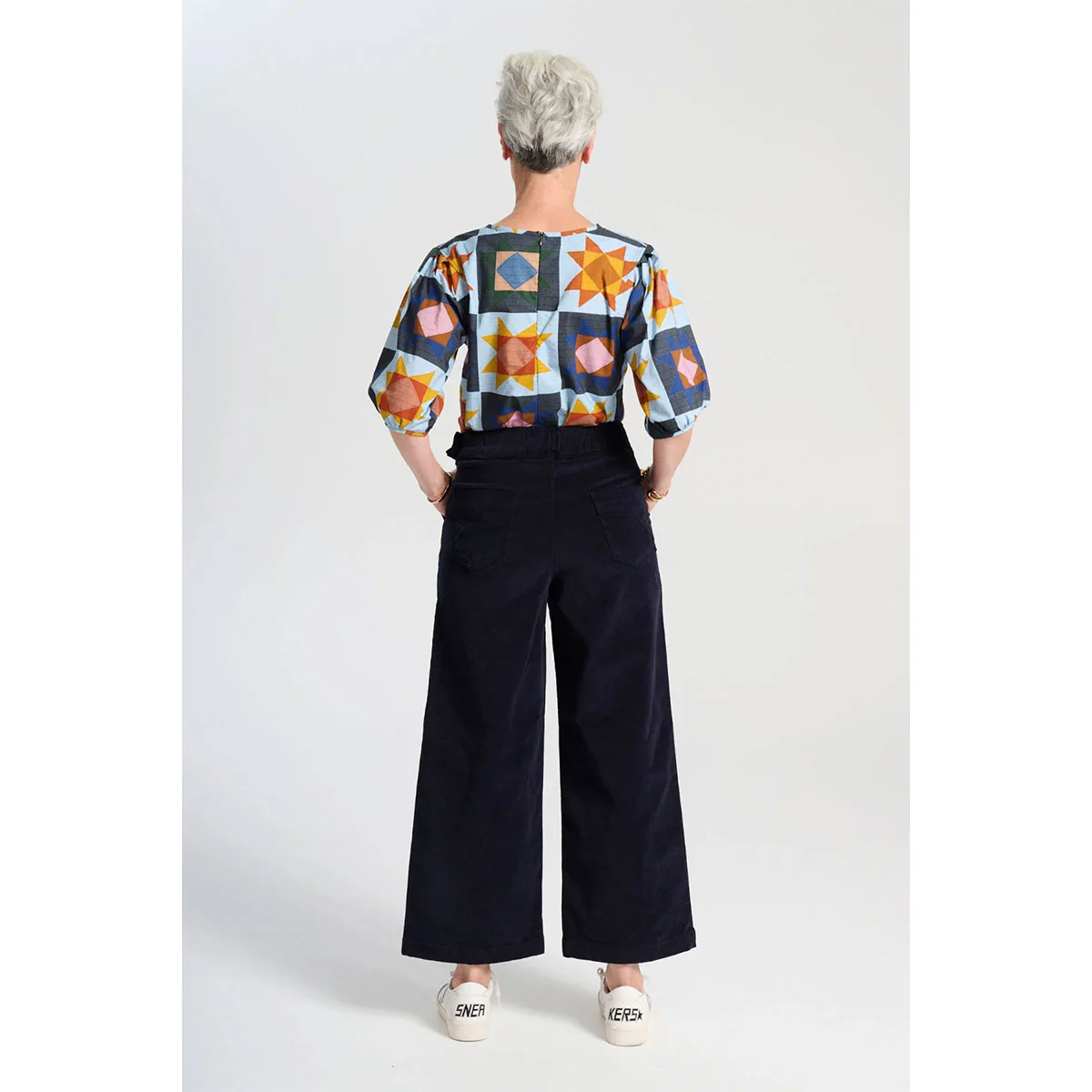 Pants Peggy Lou Navy Velvet Corduroy - Olga De Polga - Image 3
