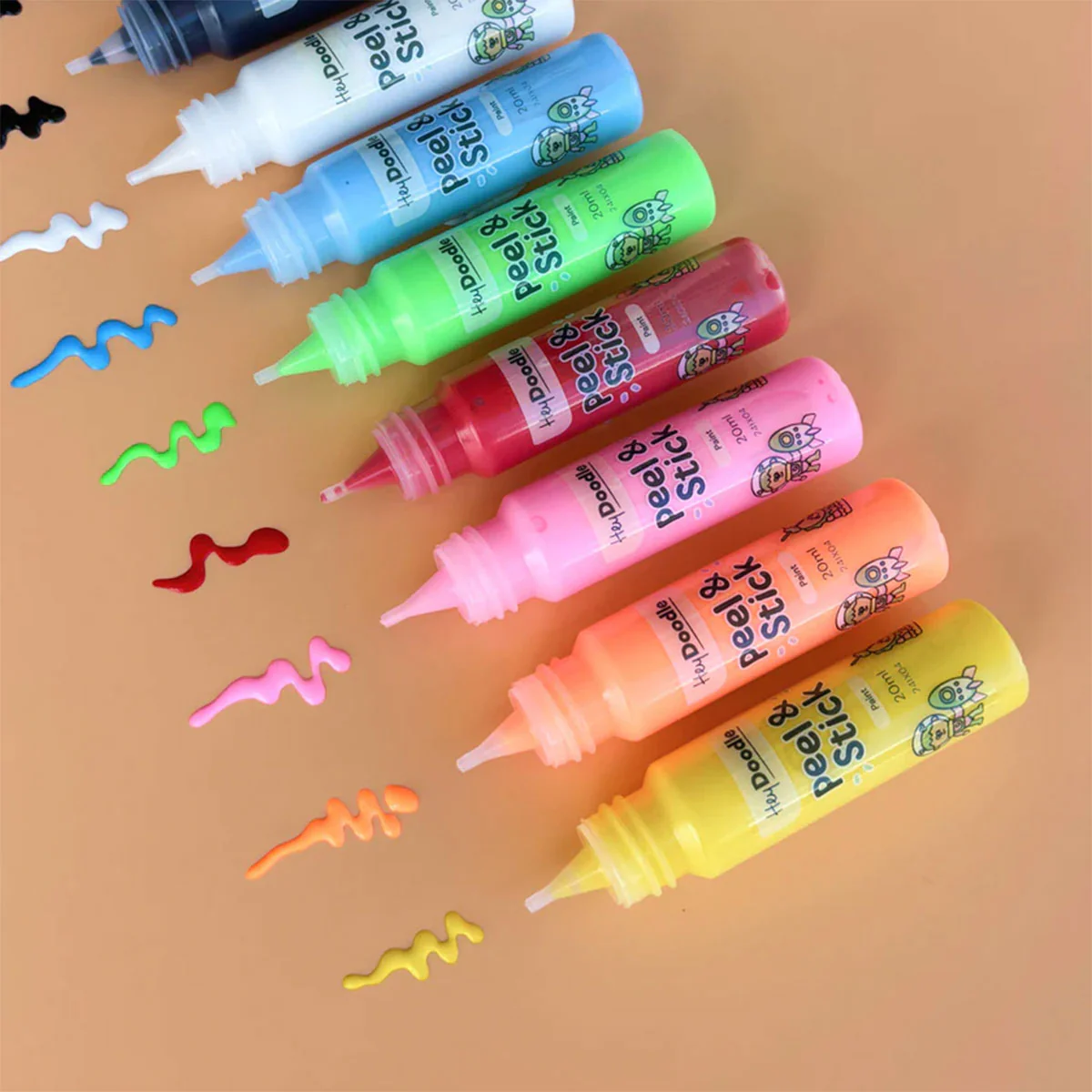 Peel & Stick Solid Paint 8 Pack - Hey Doodle - Image 2