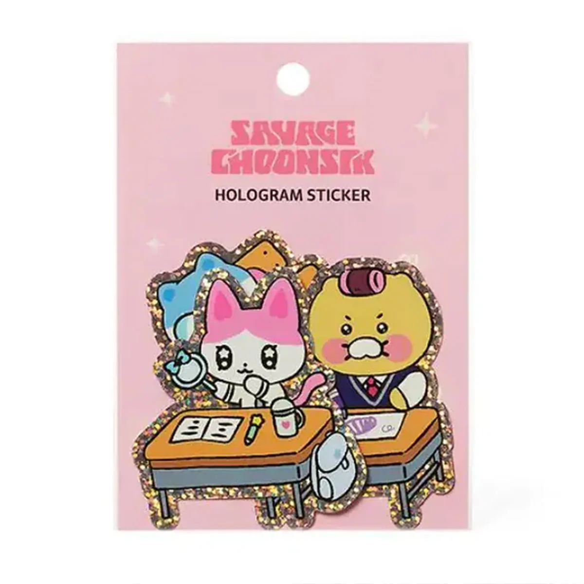 Pink Sticker Savage Hologram Friends - Kakao