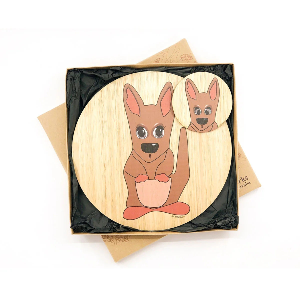 Placemat and Coaster Set Kangaroo - Buttonworks