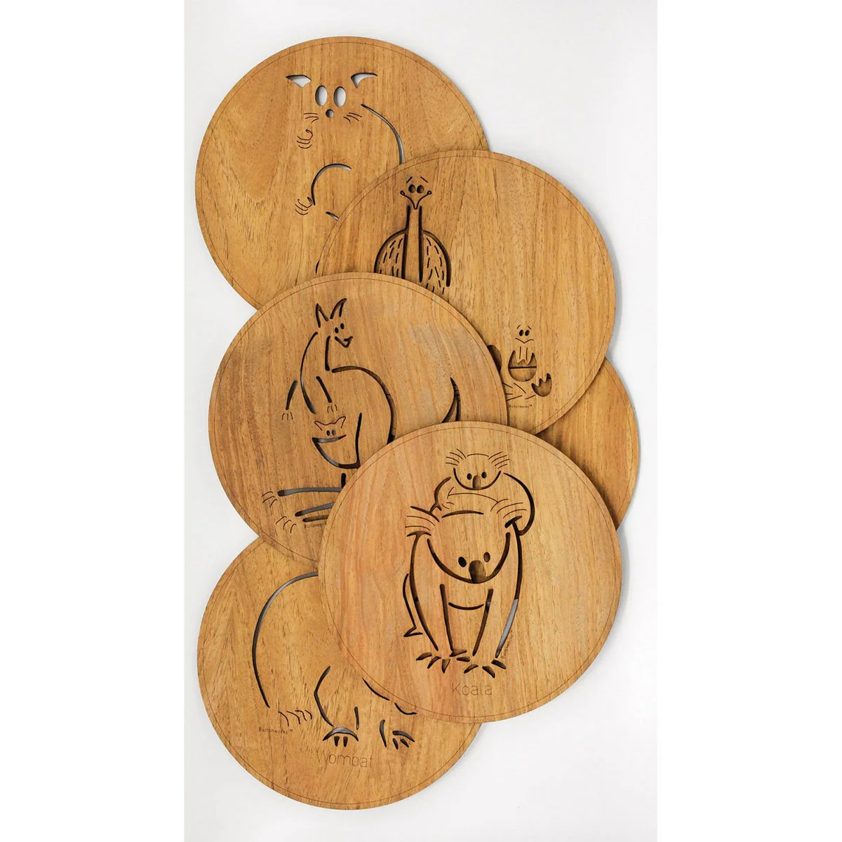 Placemat Set of 6 Animals Round - Buttonworks - Image 2
