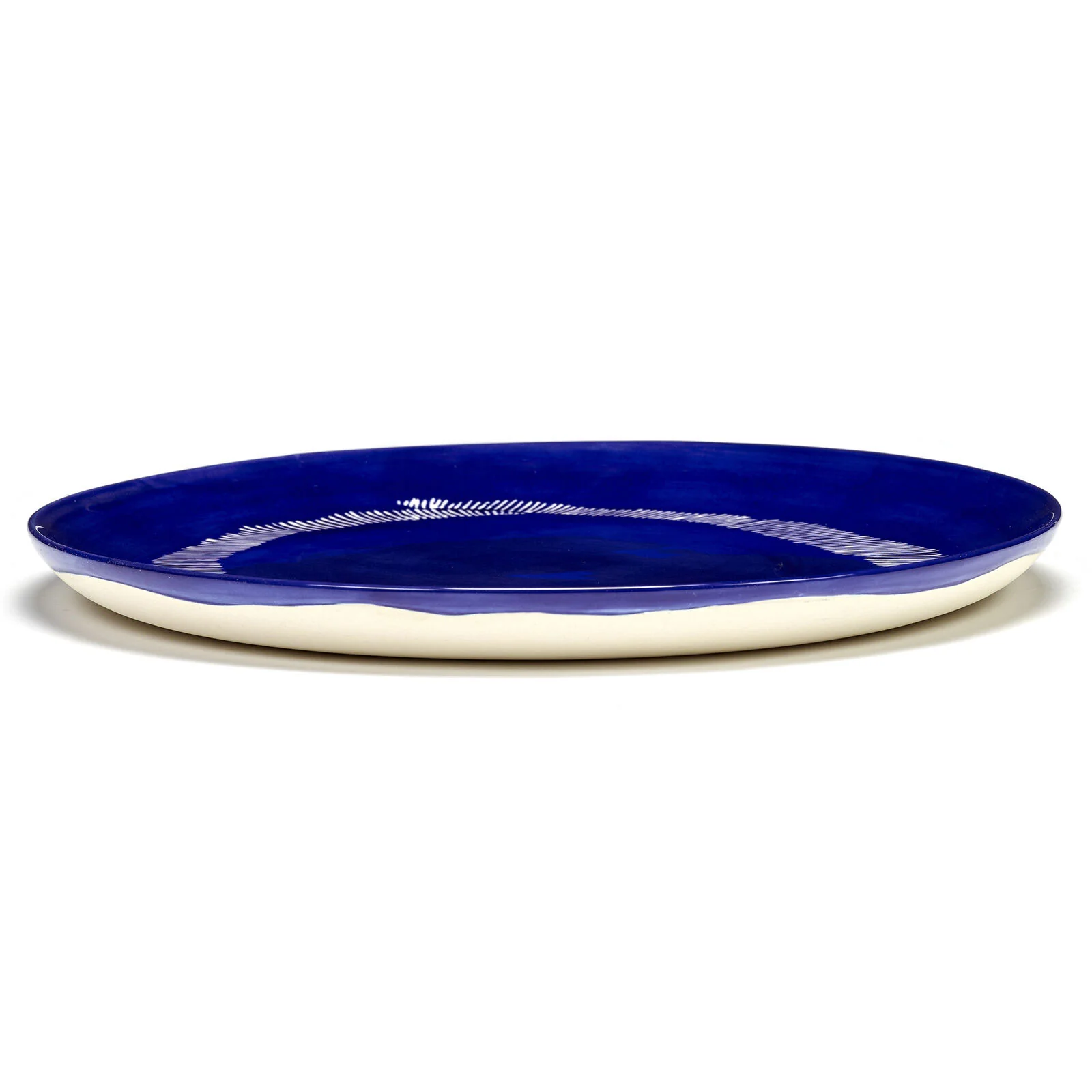 Plate L Blue with White Stripes FEAST Ottolenghi - Gourmet Brands - Image 2