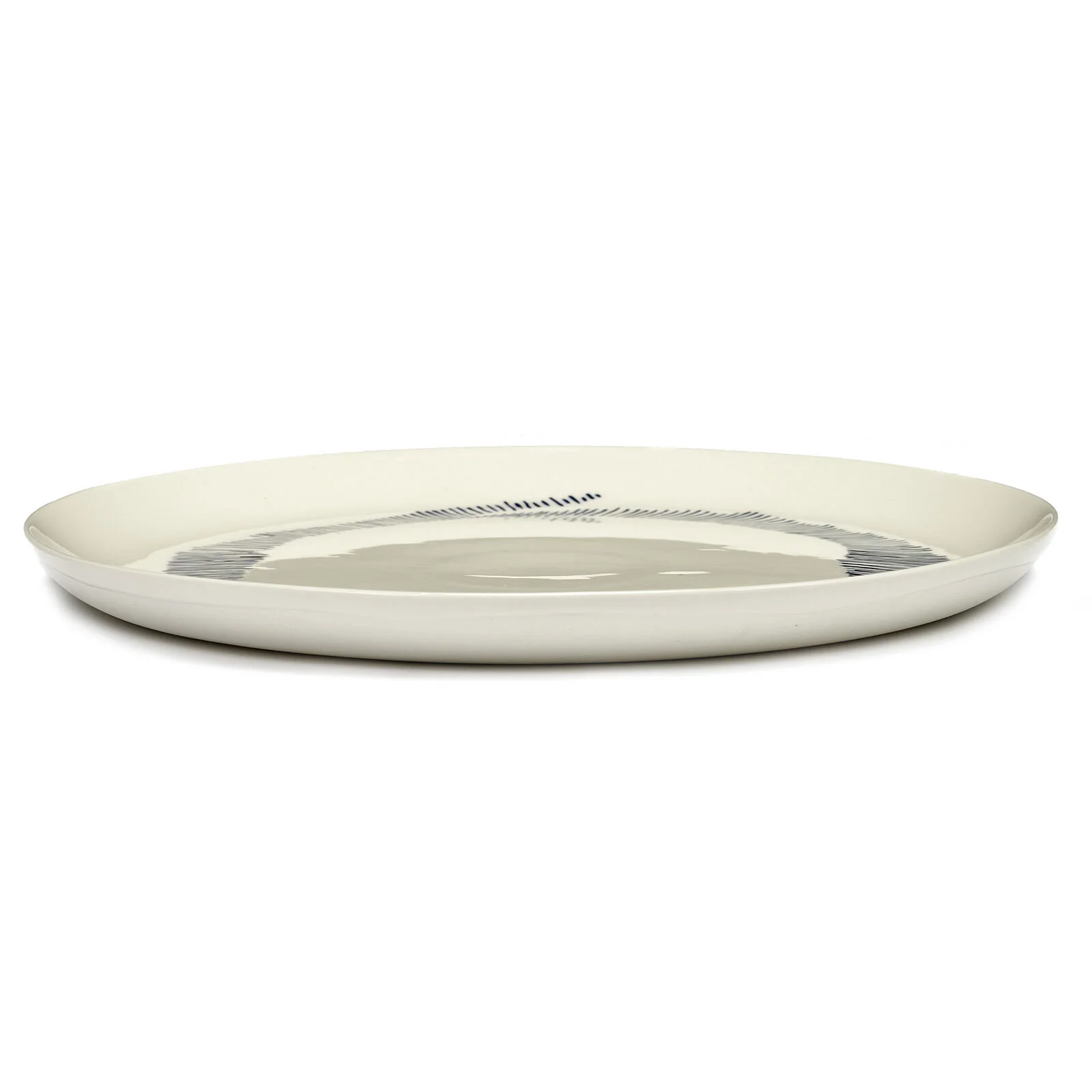 Plate L White with Blue Stripes FEAST Ottolenghi - Gourmet Brands - Image 2