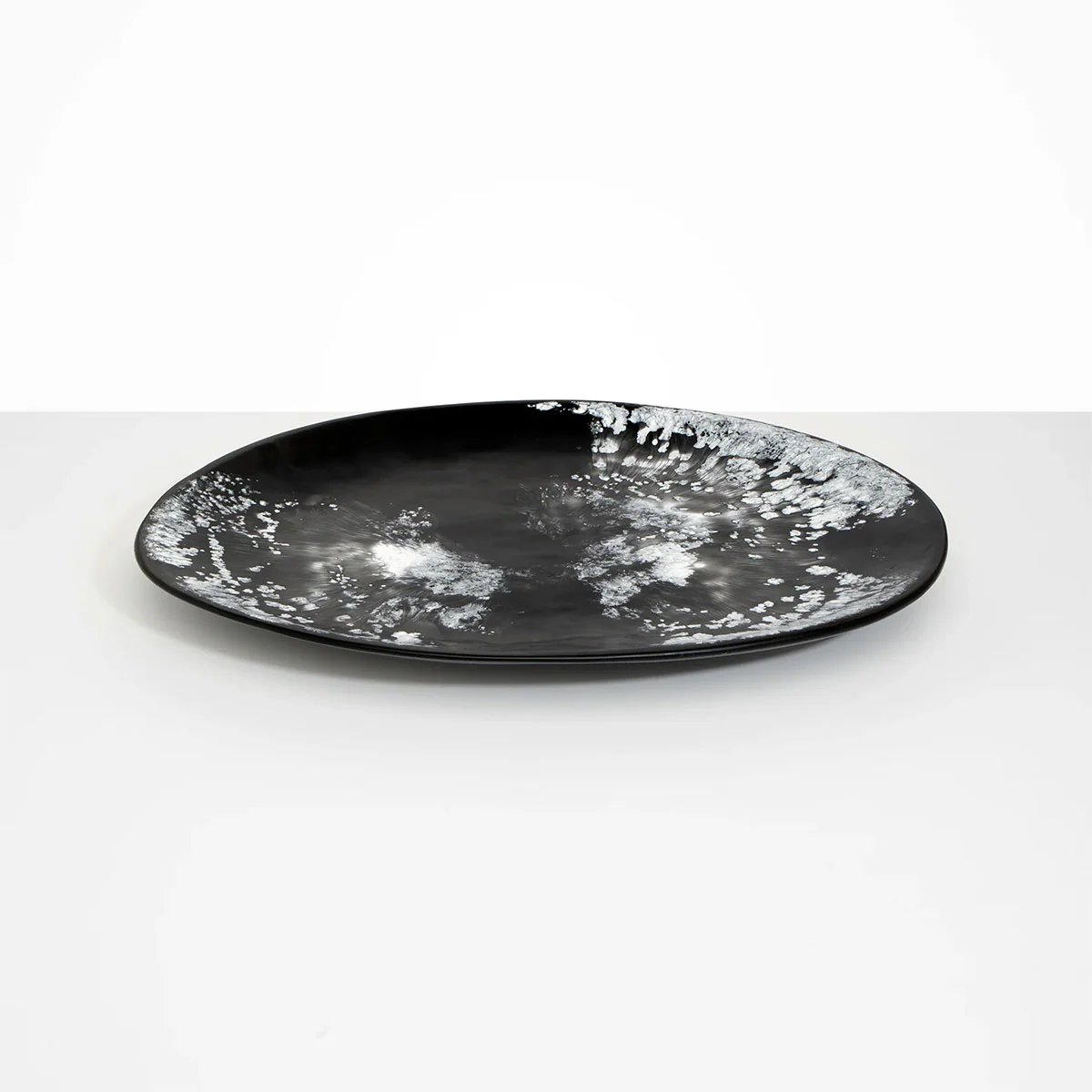 Platter Long Temple Black Marble - Dinosaur Designs