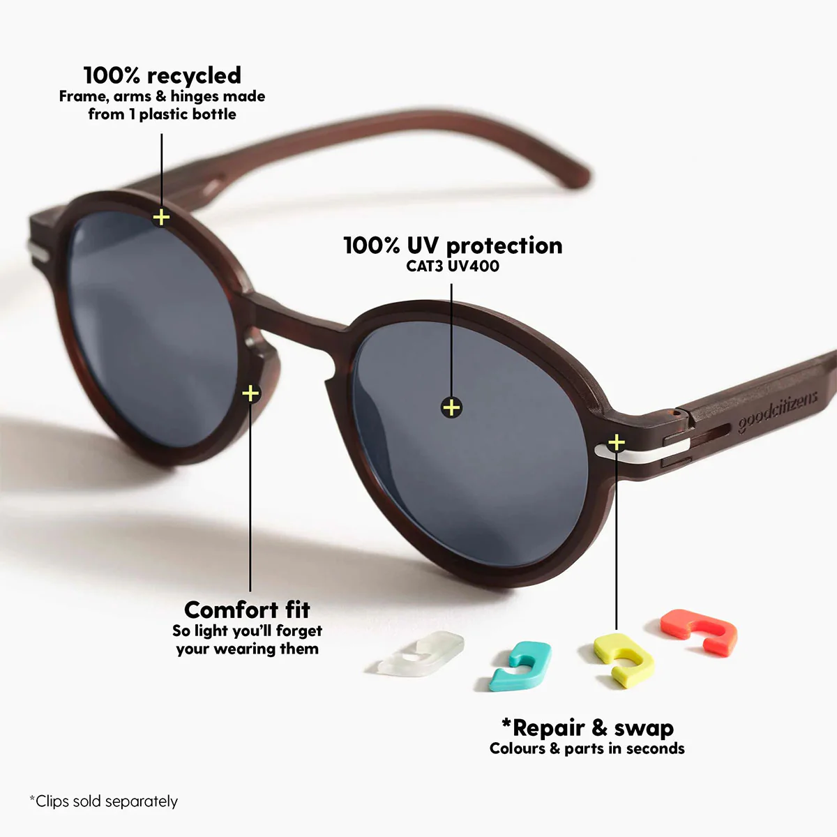 Polarised Sunglasses Clovelly Cola - Image 4