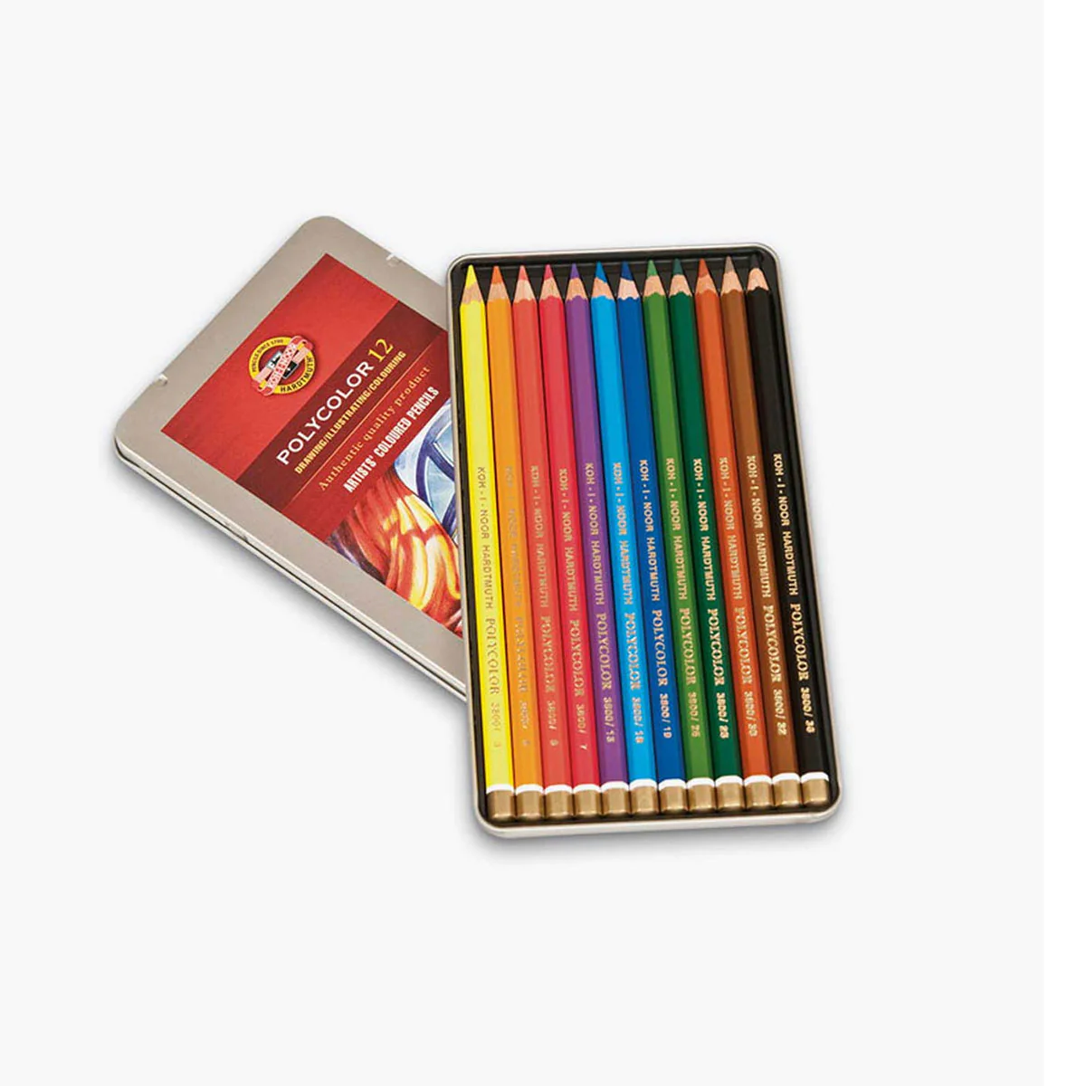 Polycolour Artist's Colour Pencils Tin 12 Koh-I-Noor - Micador