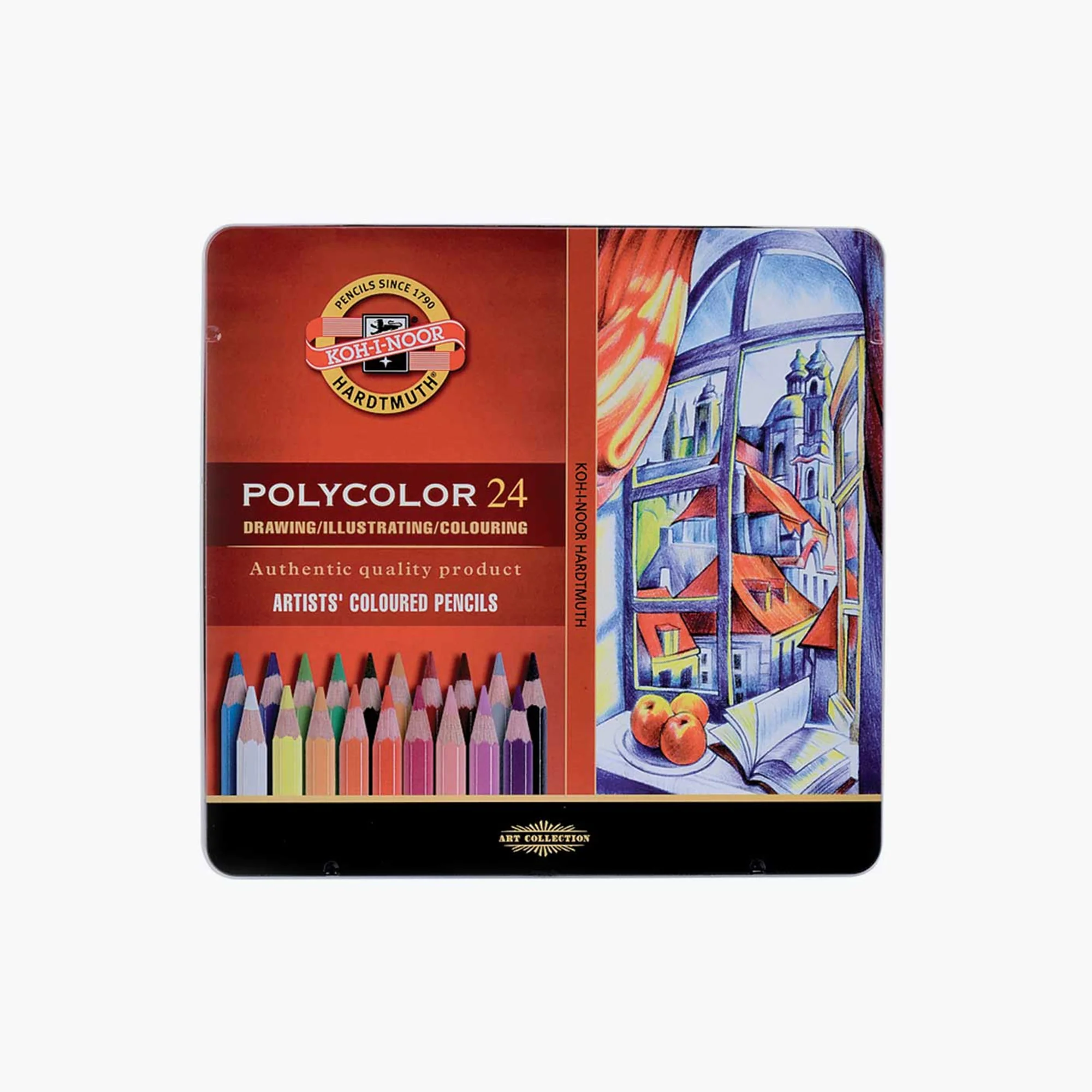 Polycolour Artist's Colour Pencils Tin 24 Koh-I-Noor - Micador