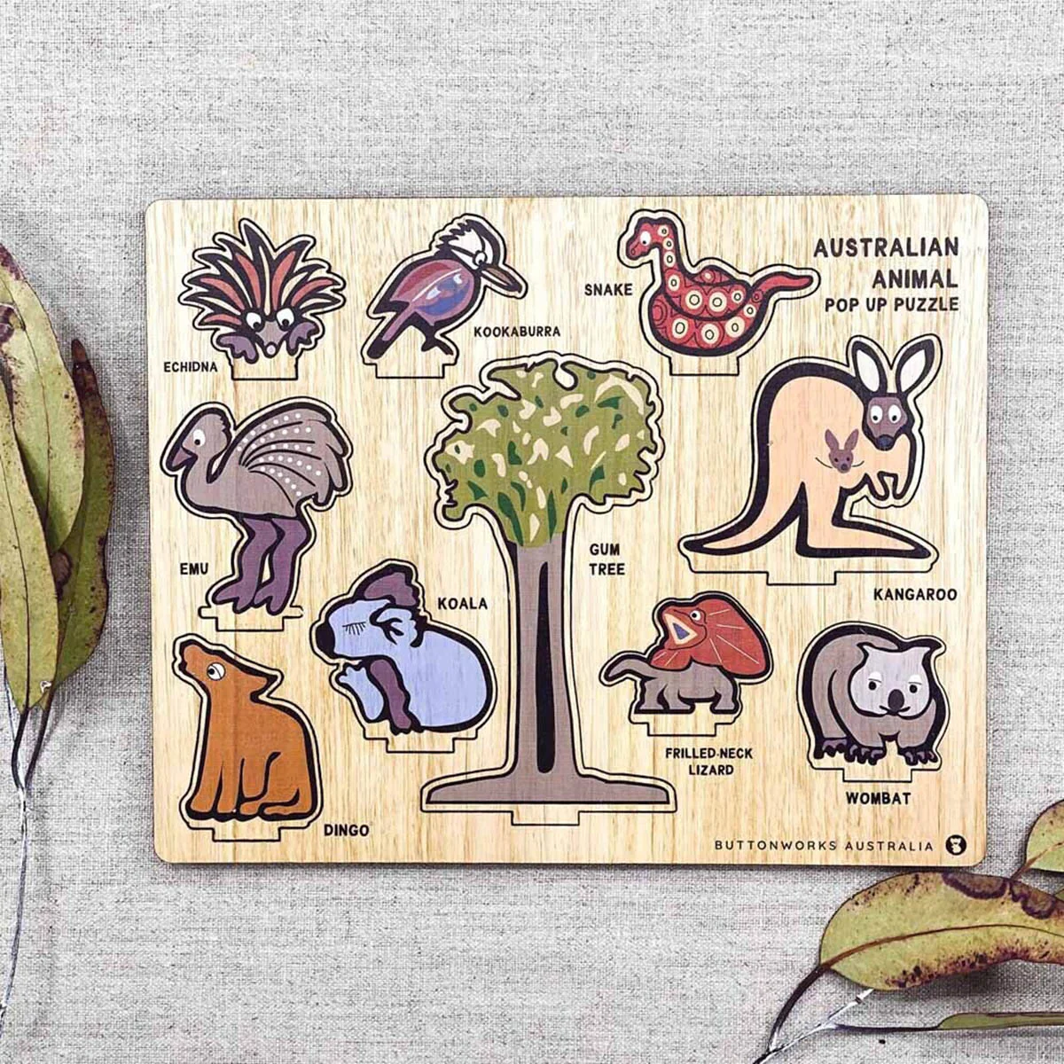 Pop Up Australian Animals Puzzle - Buttonworks - Image 2