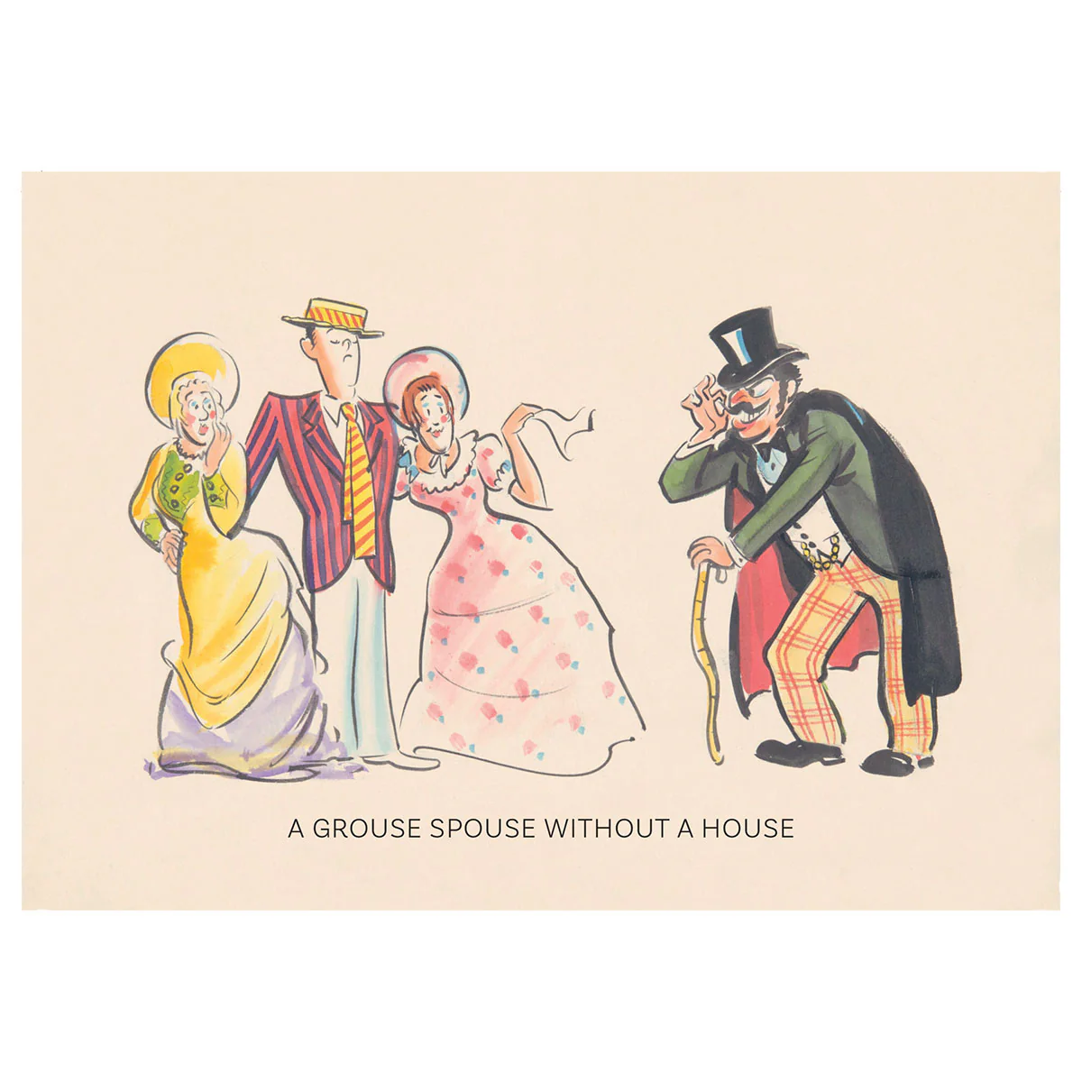 Postcard A Grouse Spouse Without a House
