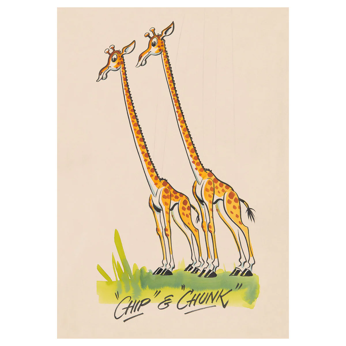 Postcard 'Chip' and 'Chunk'