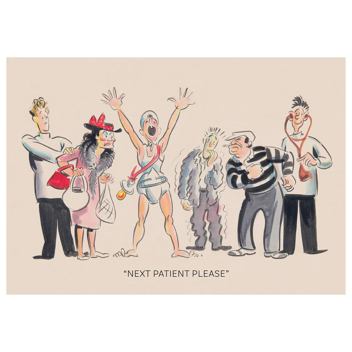 Postcard "Next Patient Please"