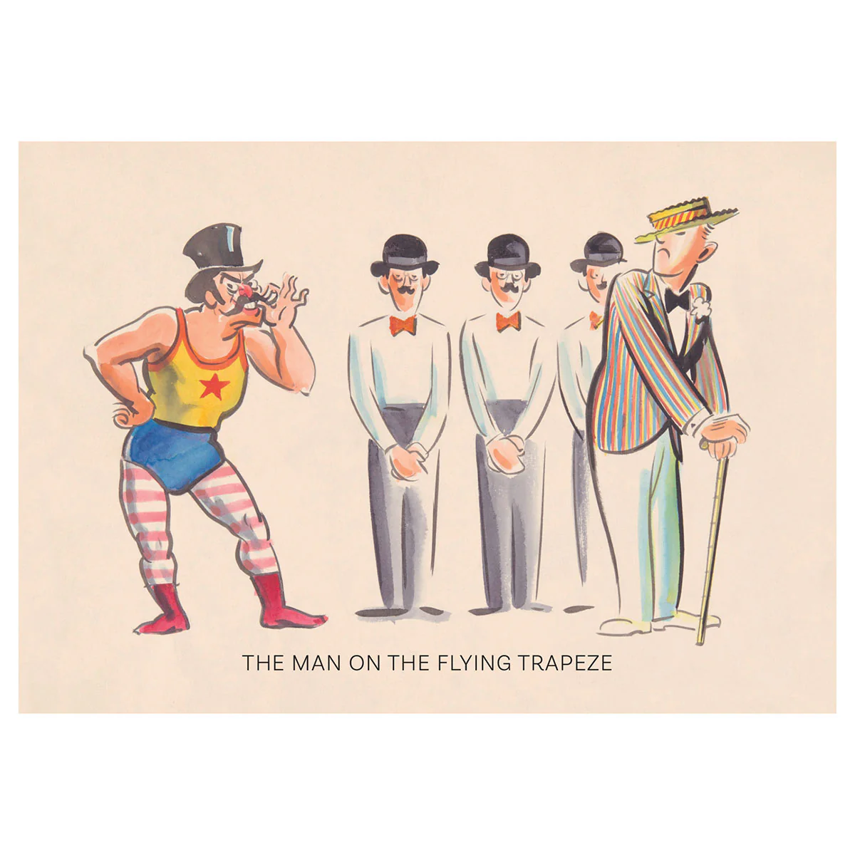 Postcard The Man on the Flying Trapeze