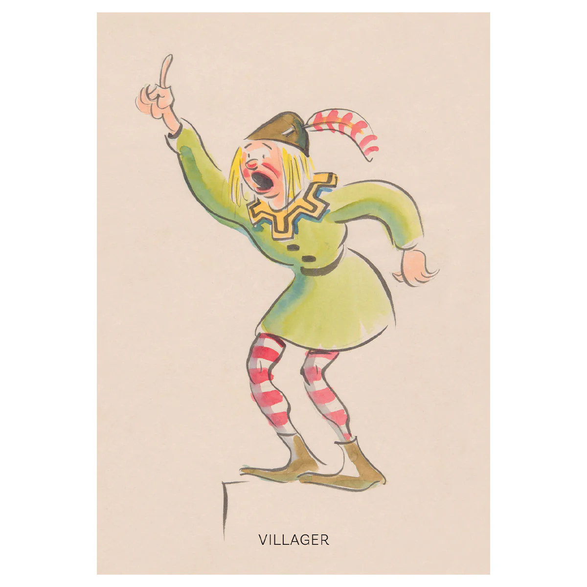 Postcard 'Villager'