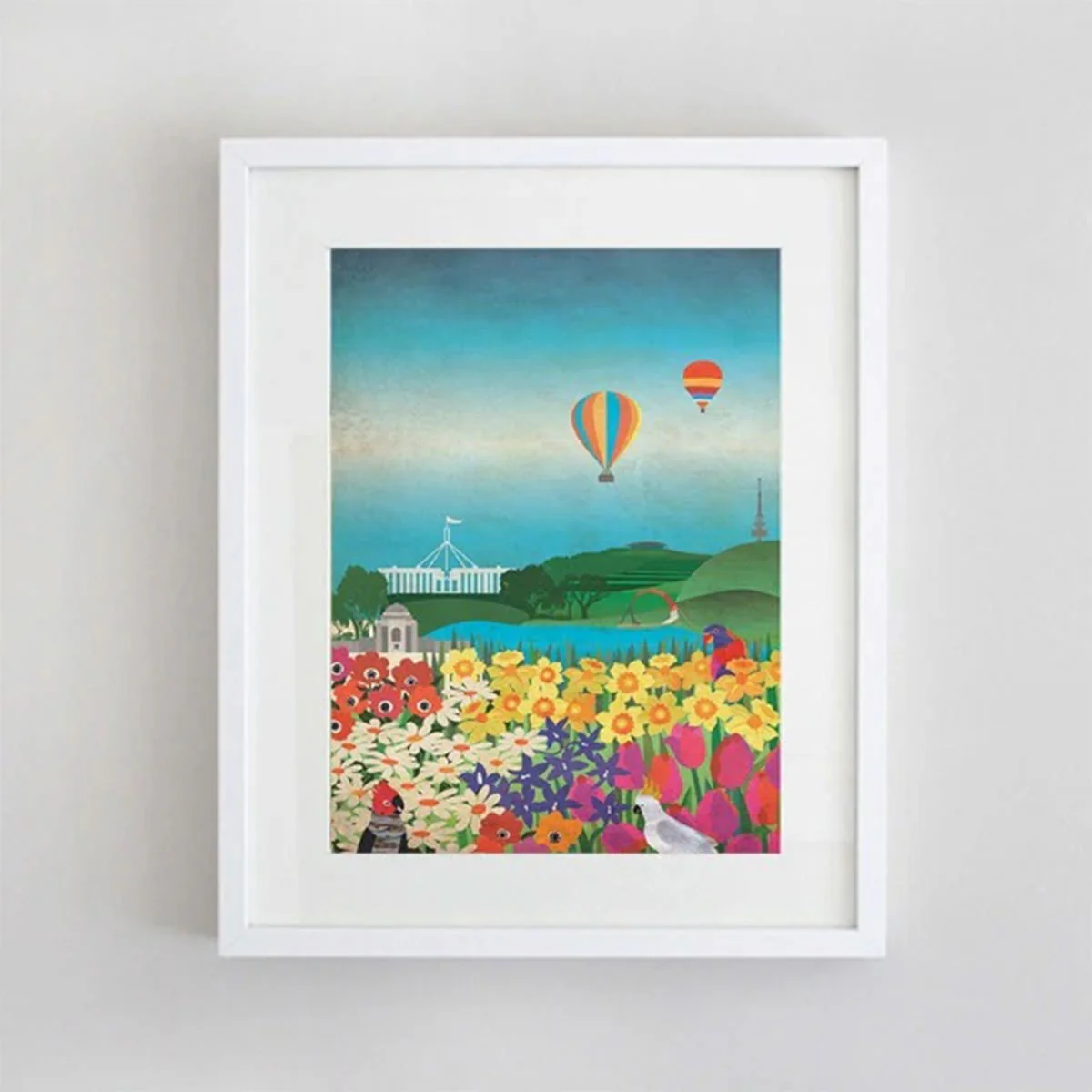 Print A4 Canberra From Above II - La Source