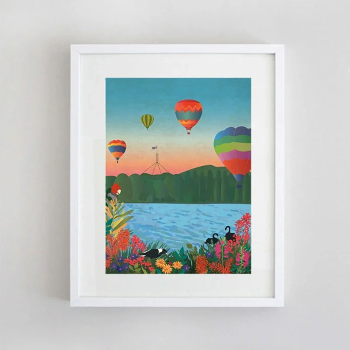 Print A4 Hovering Across Canberra - La Source