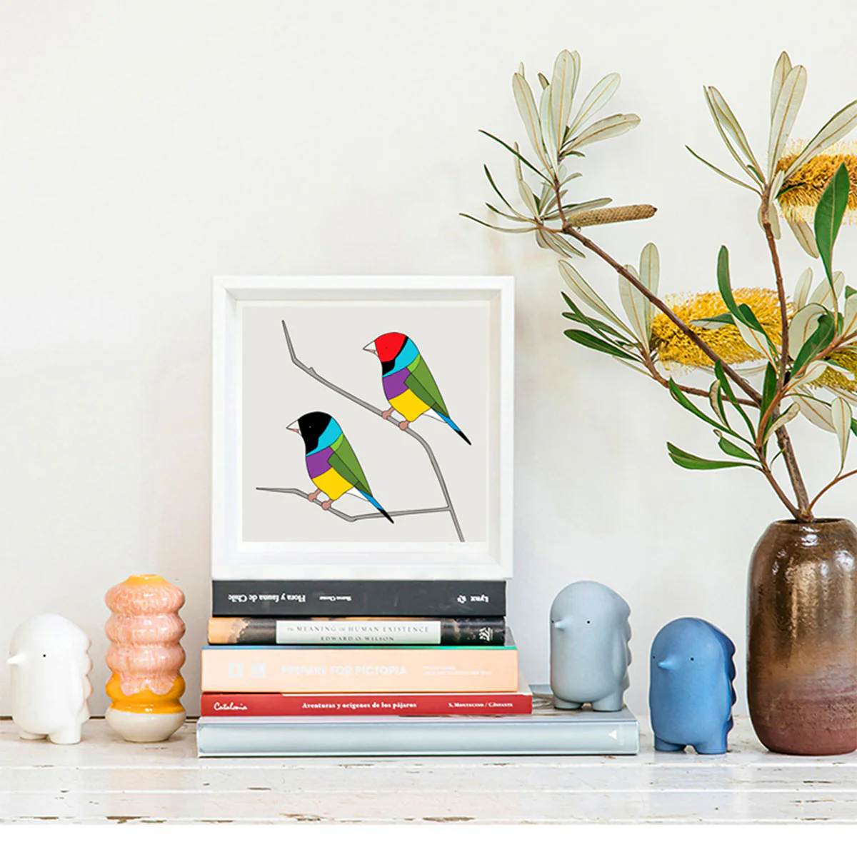 Print Gouldian Finches 21x21cm - Eggpicnic - Image 2