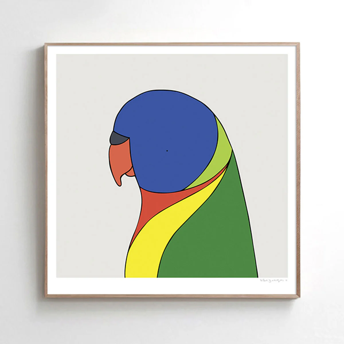 Print Rainbow Lorikeet 21x21cm - Eggpicnic - Image 2
