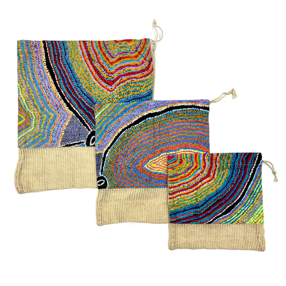 Produce Bags Set of 3 Liddy Napanangka Walker LWA624 - Better World Arts