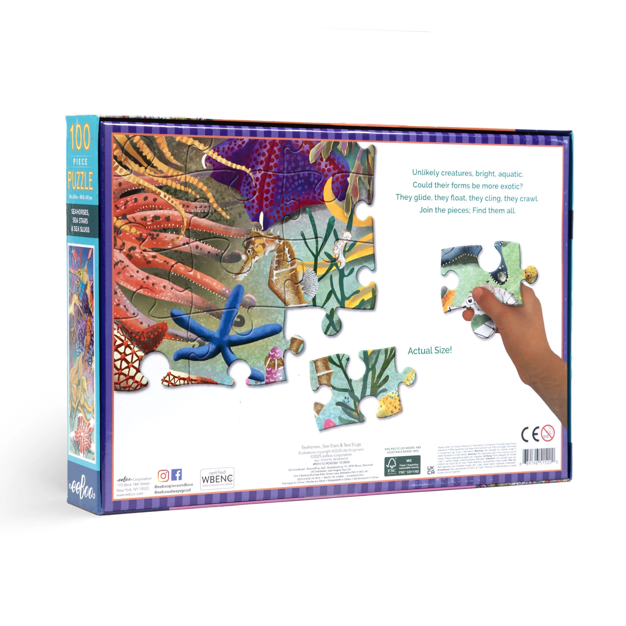 Puzzle 100 Piece Seahorses, Sea Stars & Sea Slugs - Bobangles - Image 2