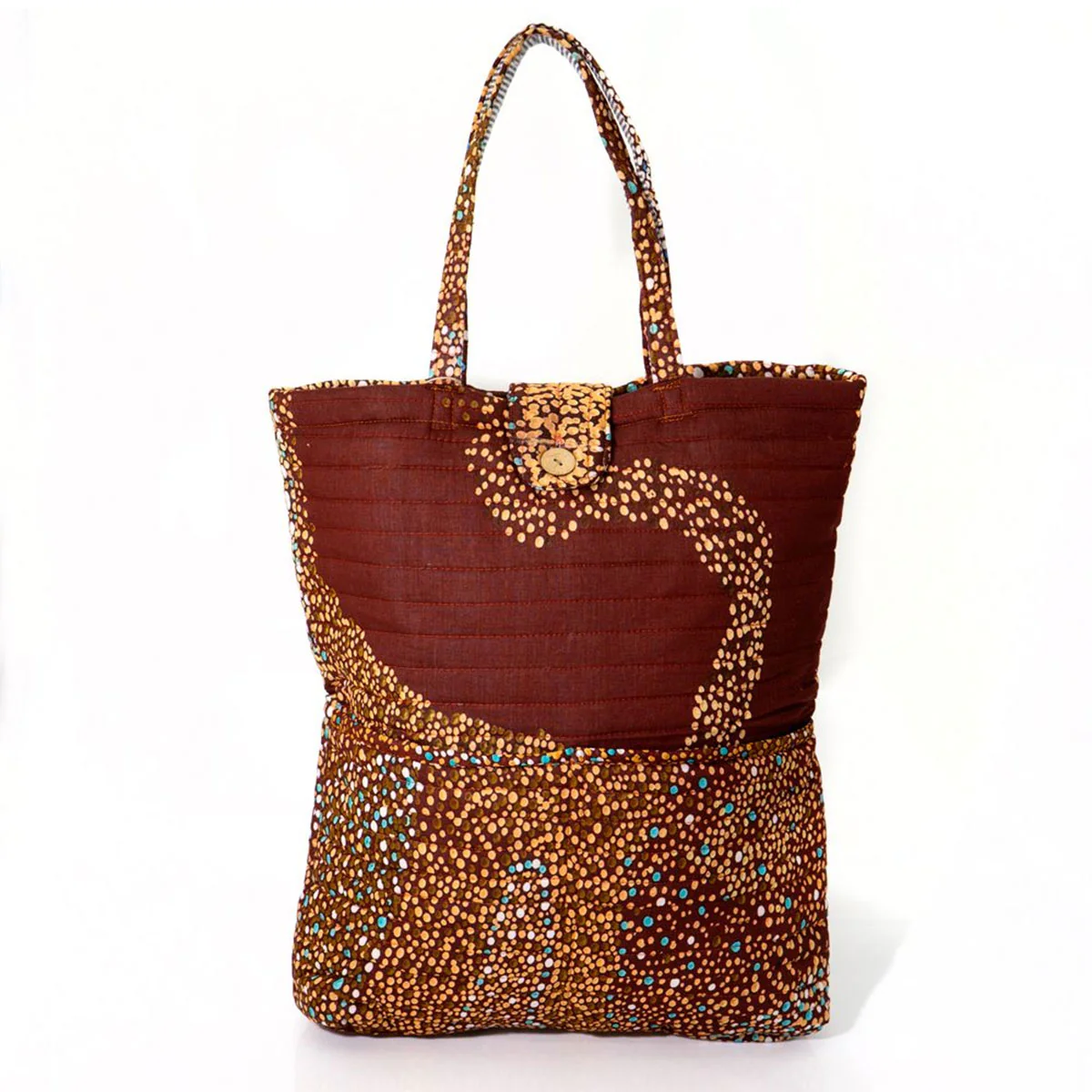 Quilted Baby Bag Lynette Nangala Brown LBR810