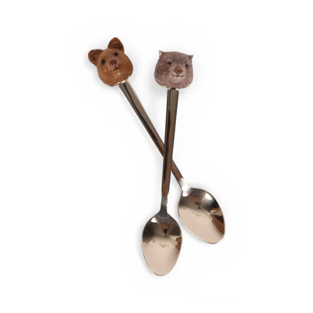 Resin Spoons Aussie Cuties Wombat & Quokka