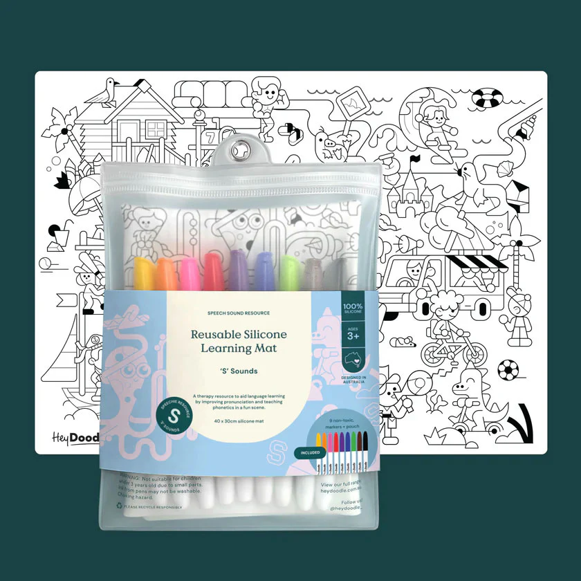 Reusable Silicone Learning Mat S Sounds - Hey Doodle