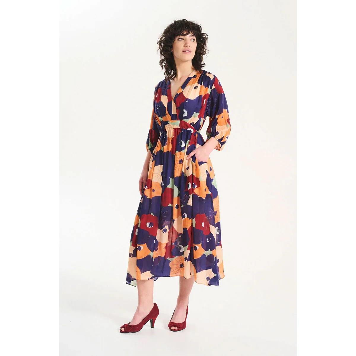 Robe Zahara Peach Tencel Voile - Olga de Polga - Image 2