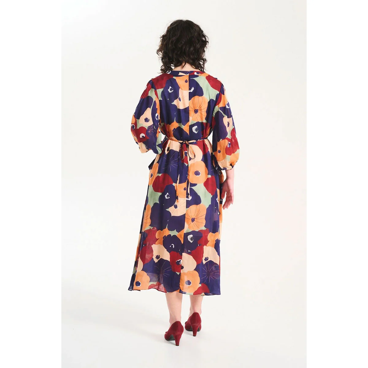 Robe Zahara Peach Tencel Voile - Olga de Polga - Image 3