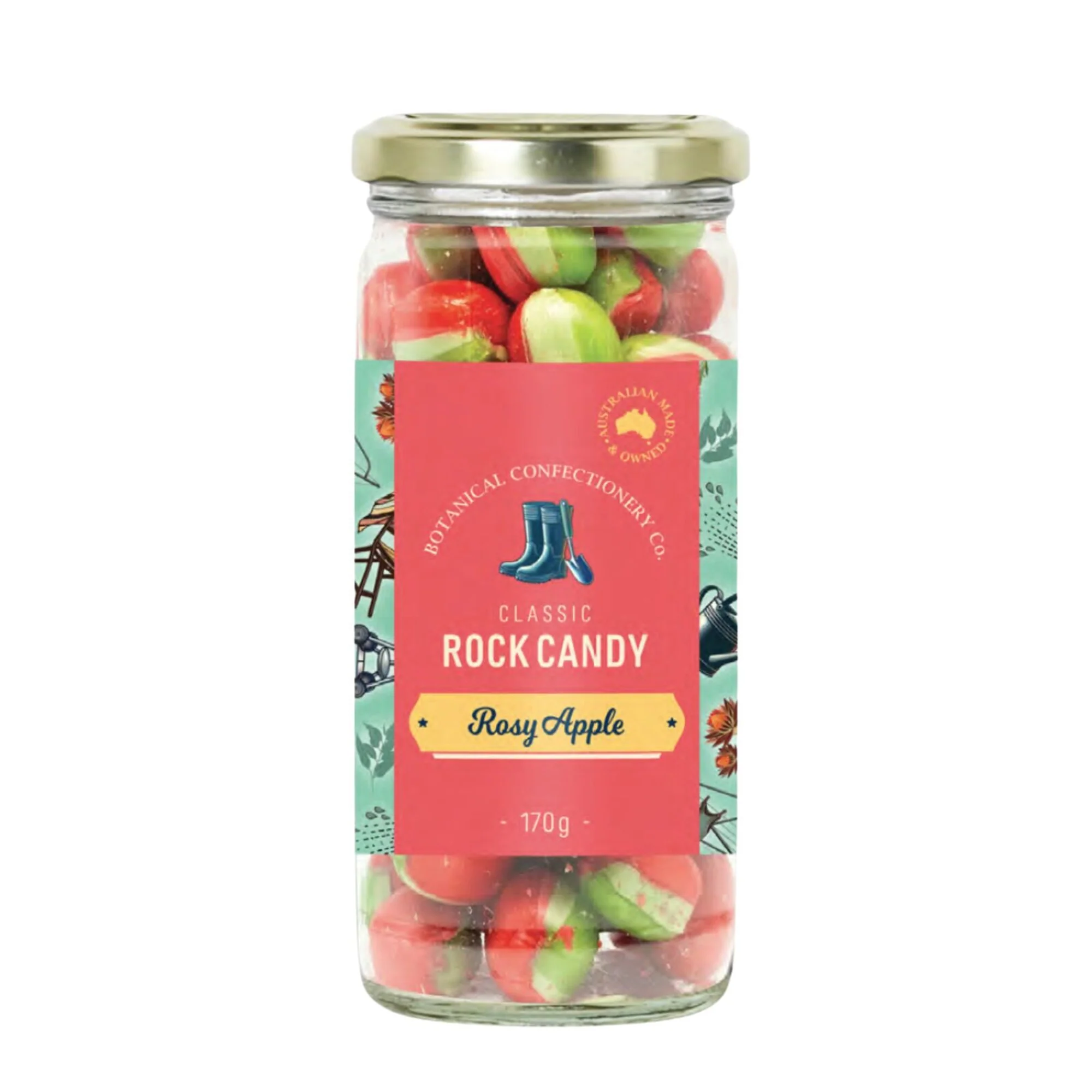 Rock Candy Rosy Apple 170g - Gourmet Brands
