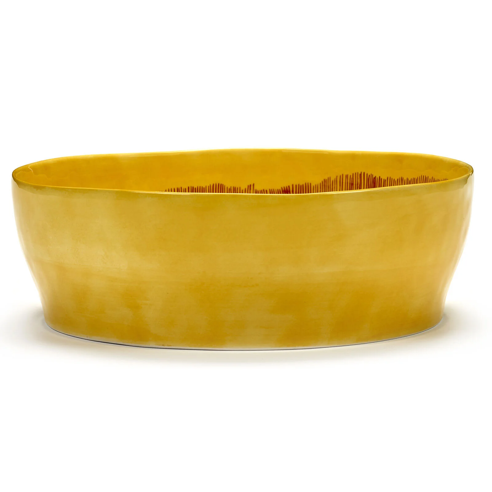 Salad Bowl Yellow with Red Stripes FEAST Ottolenghi - Gourmet Brands