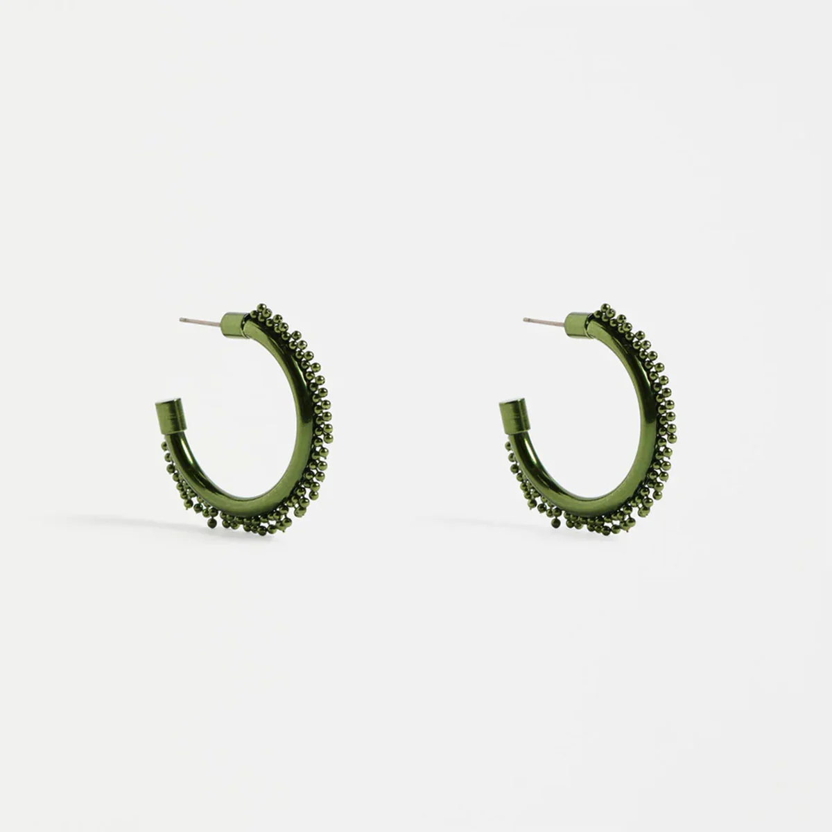Satta Hoop Earring Forest Green - Elk Accessories