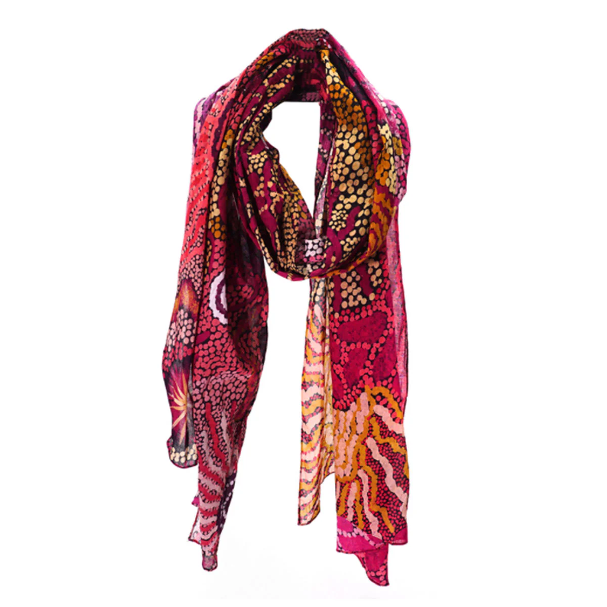 Scarf Organic Cotton Damien and Yilpi Marks DYM931 - Better World Arts