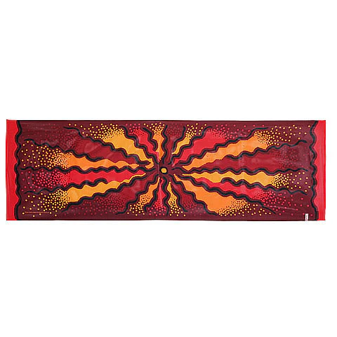 Scarf Peggy Napaljarri Bush Roots Red - Outstations - Image 2