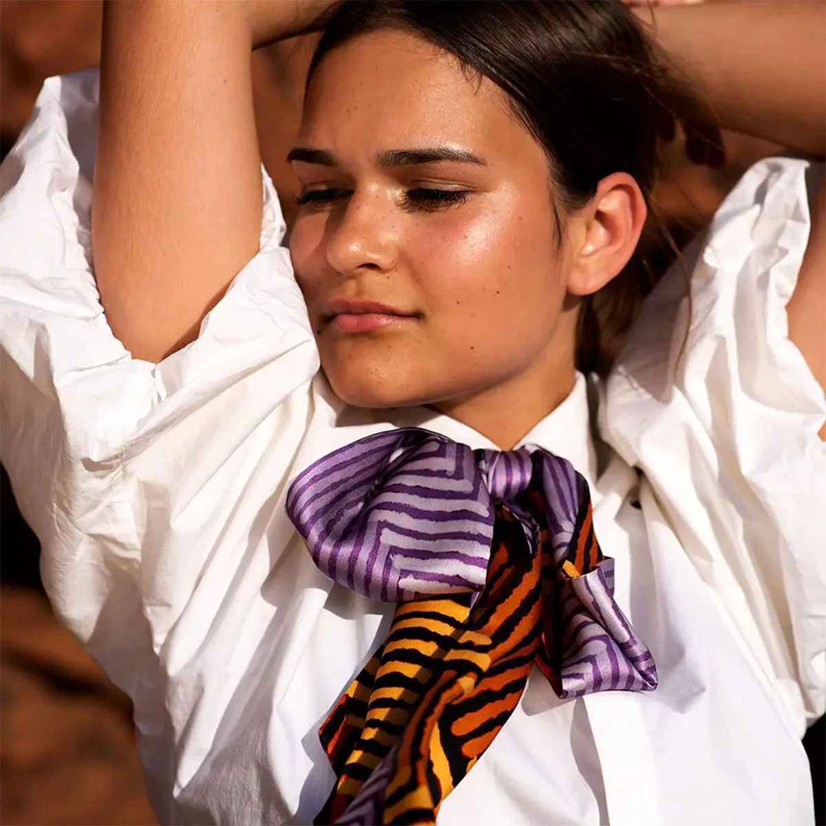 Scarf Untitled Twilly Elizabeth Marks Nakamarra - One of Twelve - Image 2