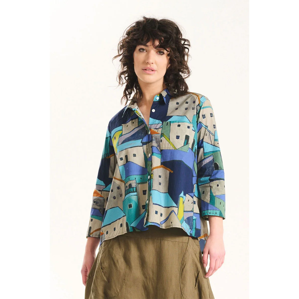 Shirt Pueblito Blue Cotton - Olga de Polga - Image 2