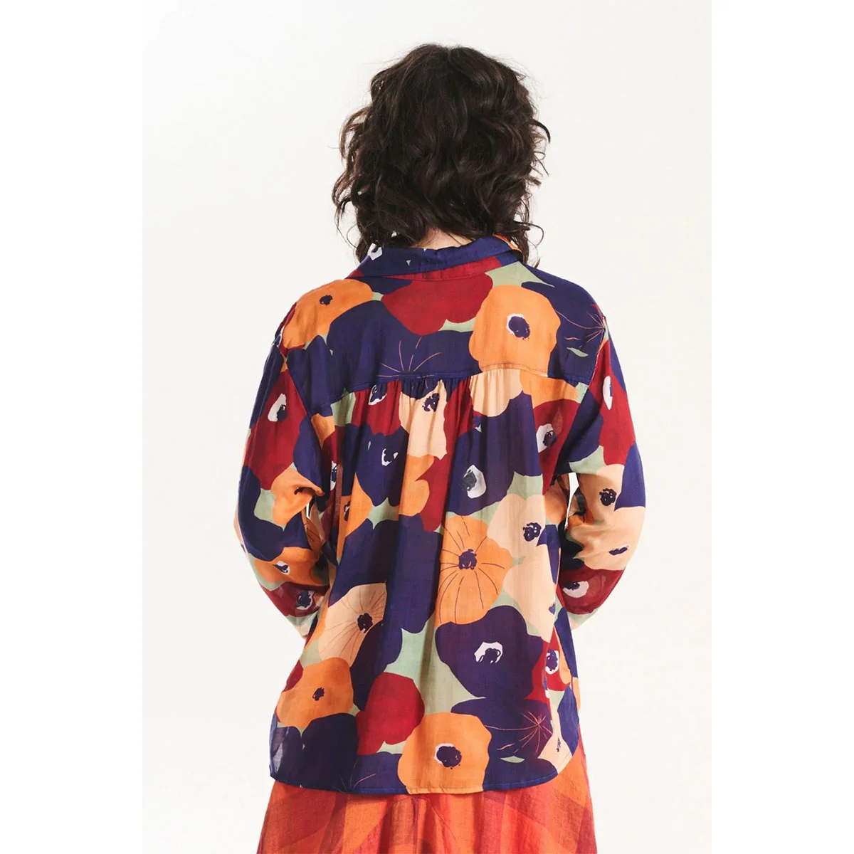 Shirt Zahara Peach Cotton Voile - Olga de Polga - Image 3