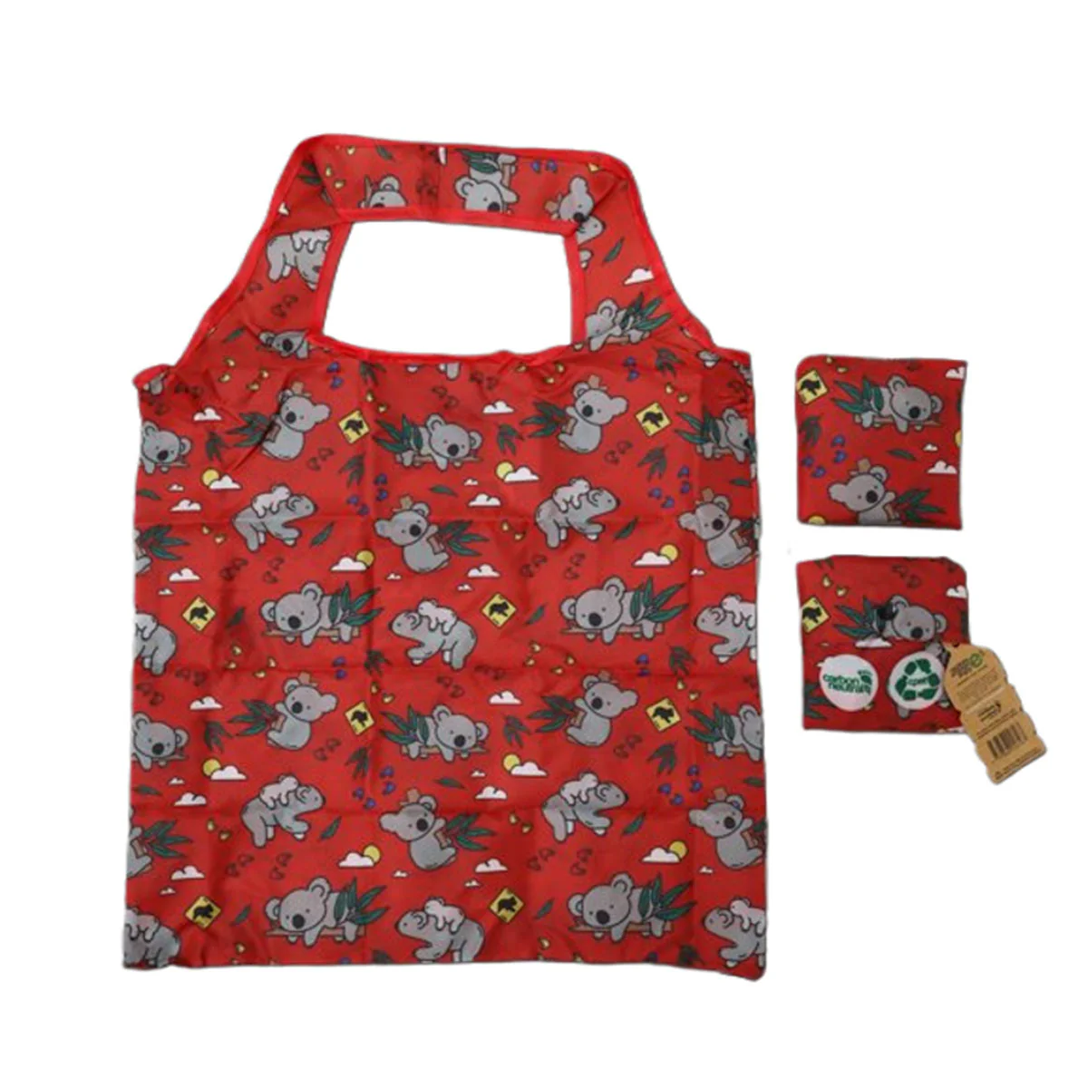 Shopping bag All Over Red RPET - Explore Engage Enjoy