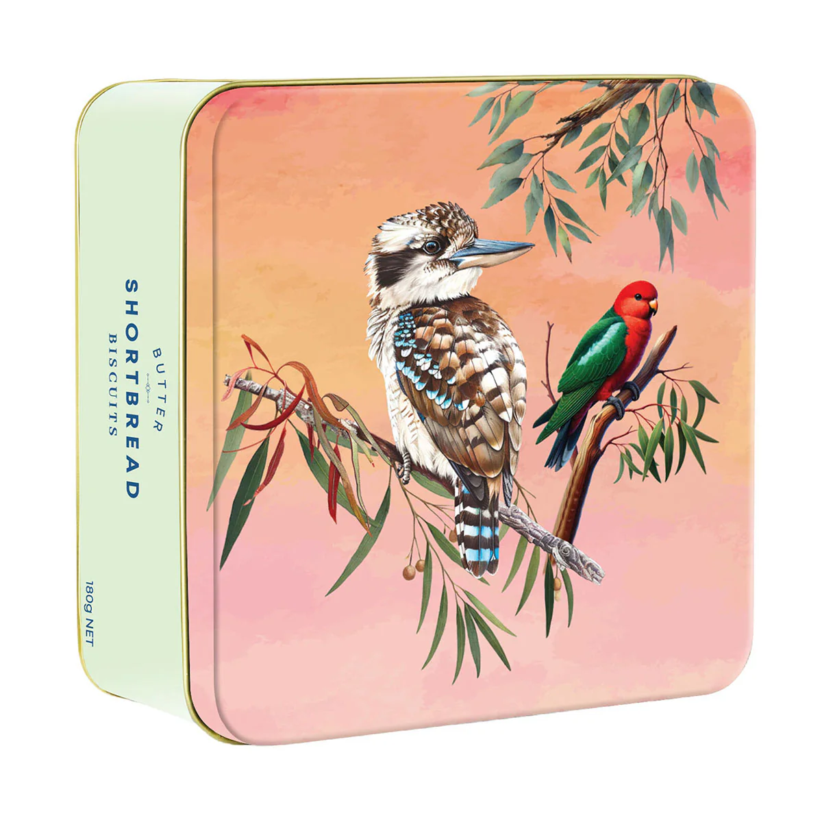 Shortbread Tin Aussie Birds Kookaburra 180g - Gourmet Brands