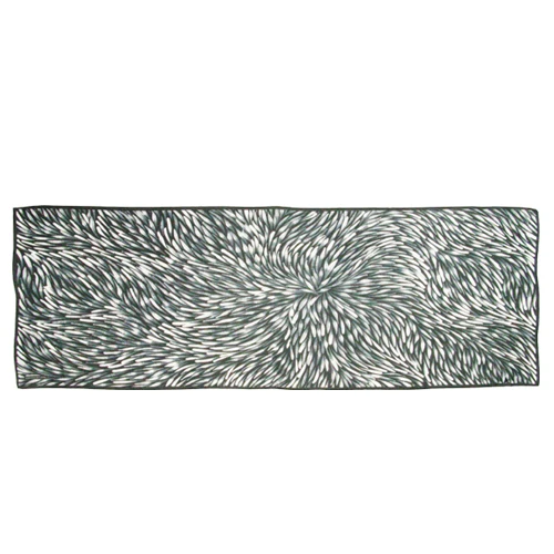 Silk Scarf Jeannie Petyarre Black & White - Utopia - Image 2