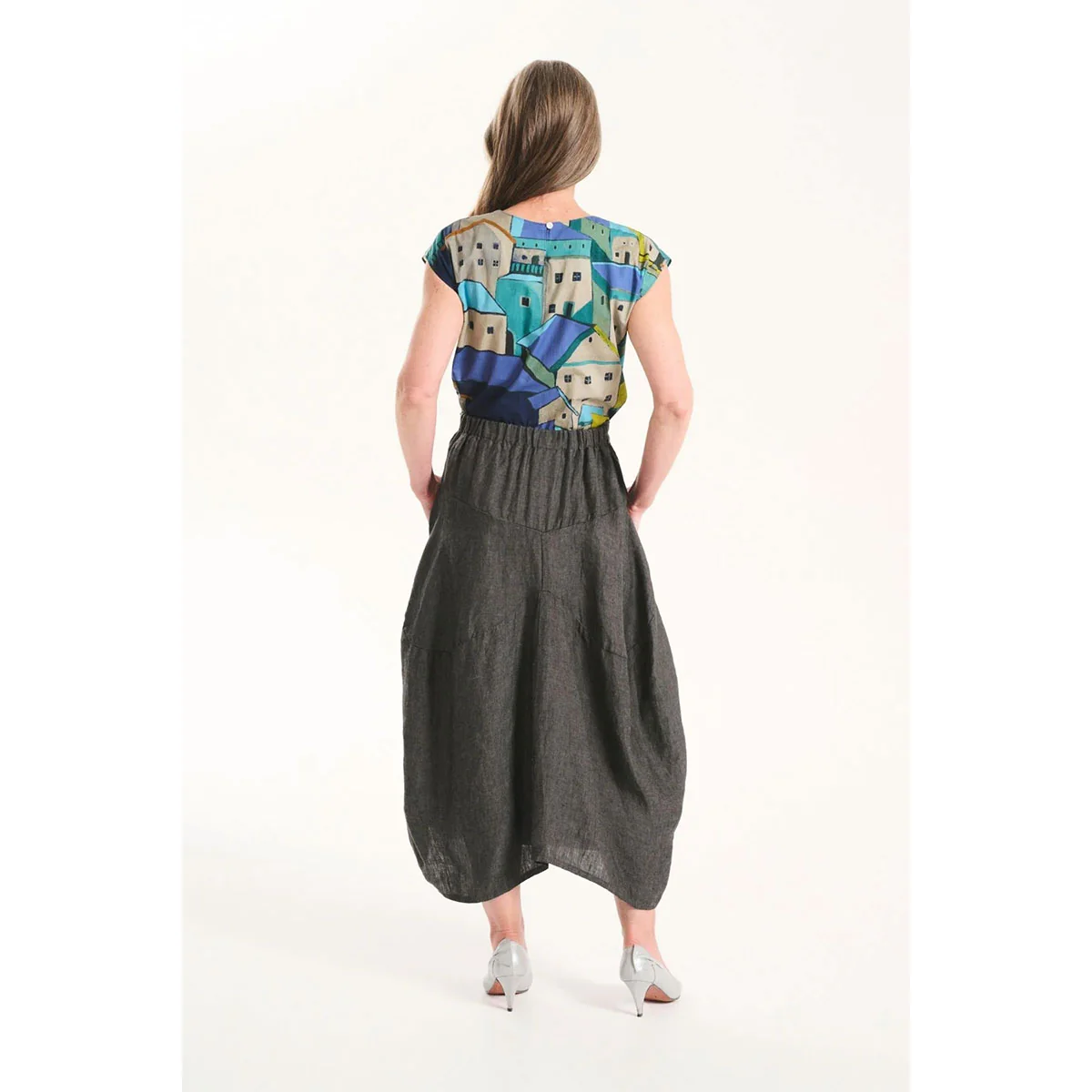 Skirt Milwaukee Alta Luxe Slate Linen - Olga de Polga - Image 3