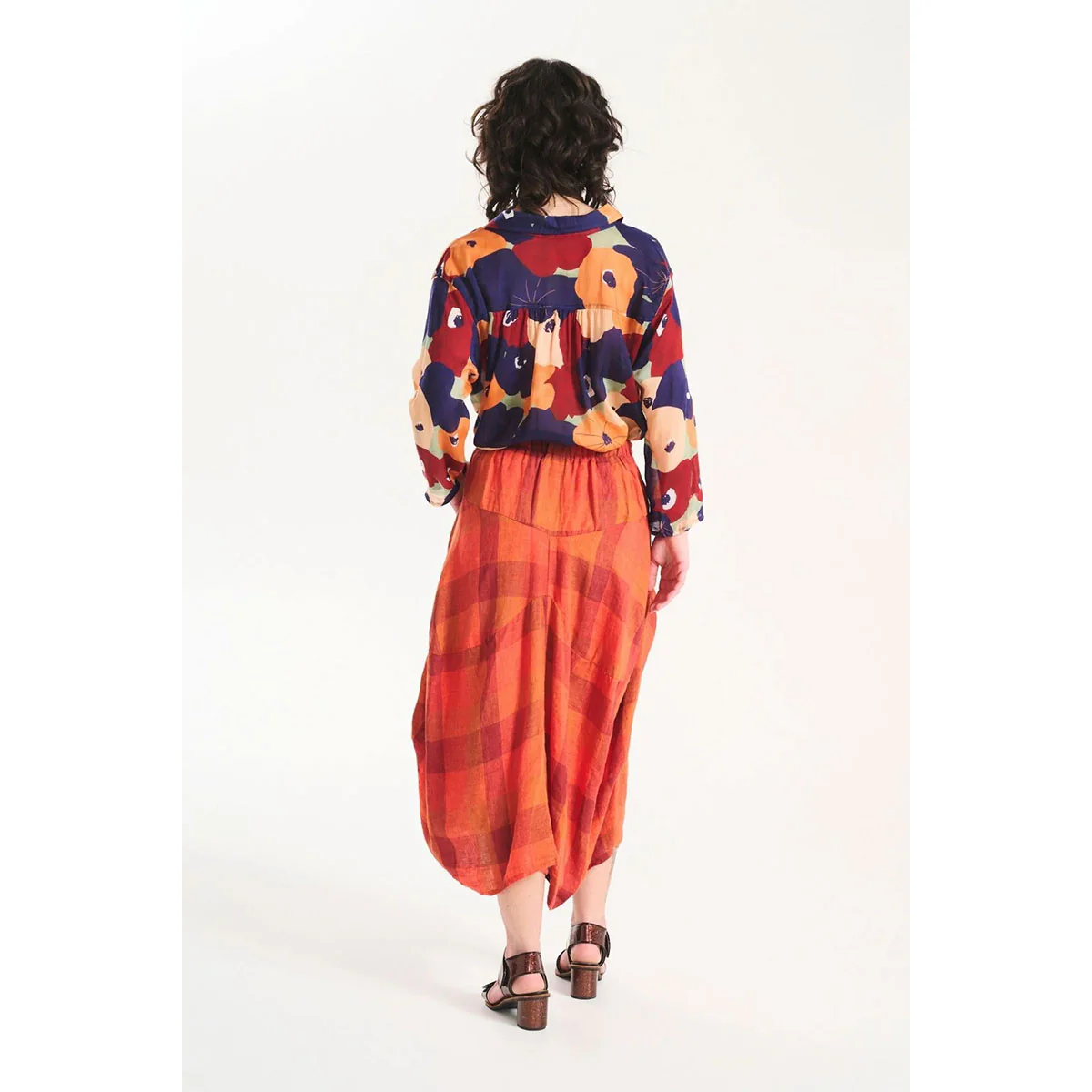 Skirt Milwaukee Amstel Orange Linen - Olga de Polga - Image 3