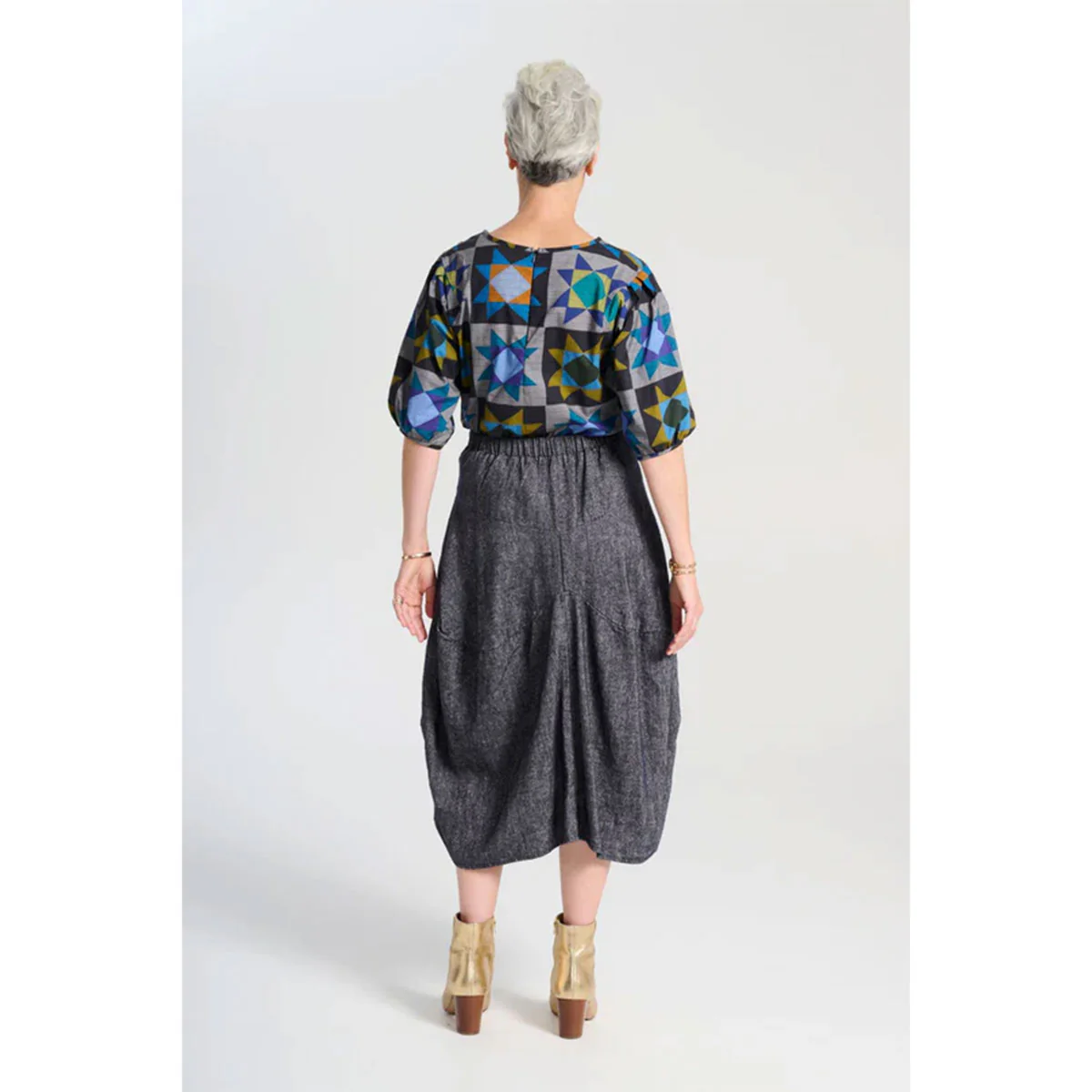 Skirt Milwaukee Haven Navy Wool/Linen - Olga De Polga - Image 3