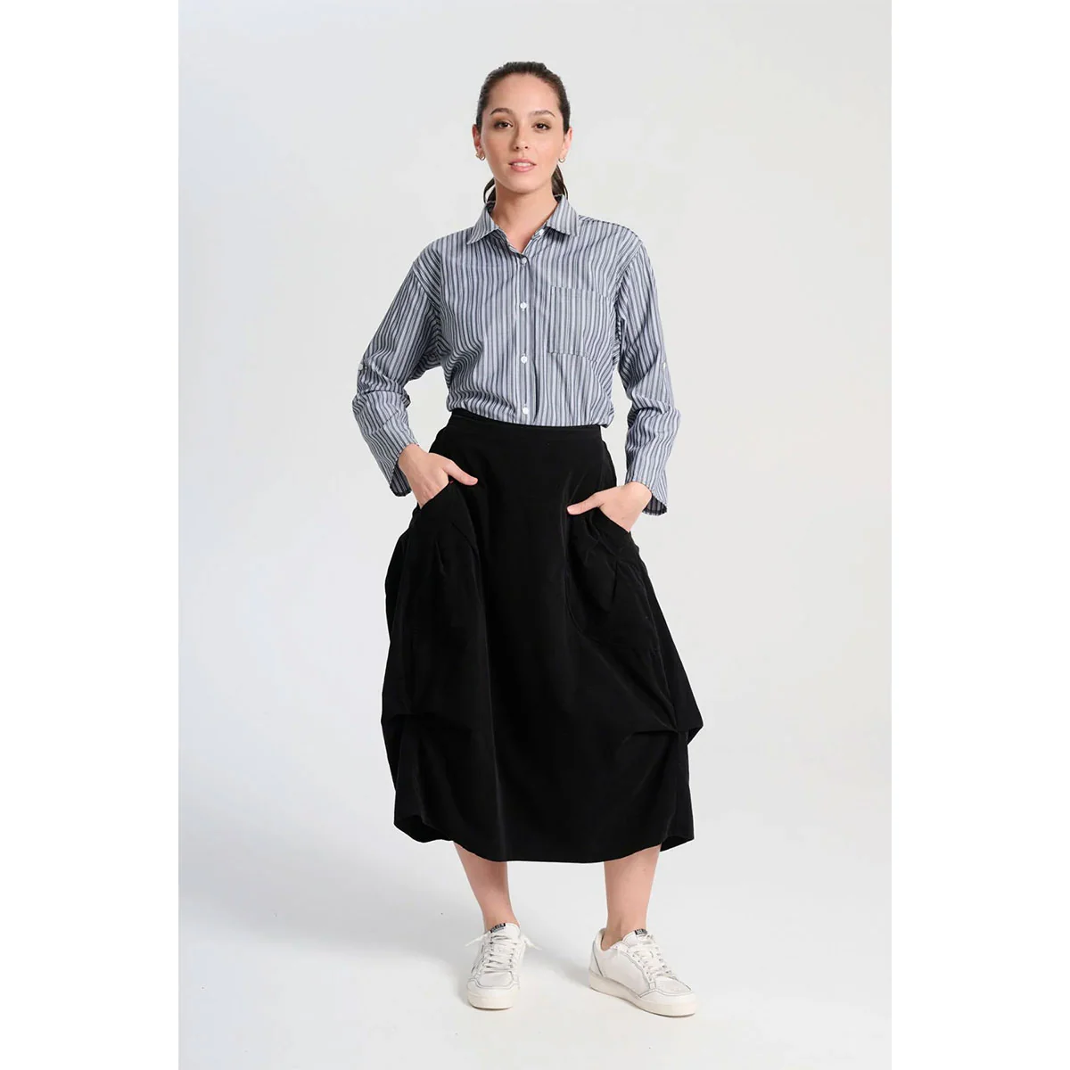 Skirt Milwaukee Marlowe Black Fine Cord - Olga De Polga - Image 2